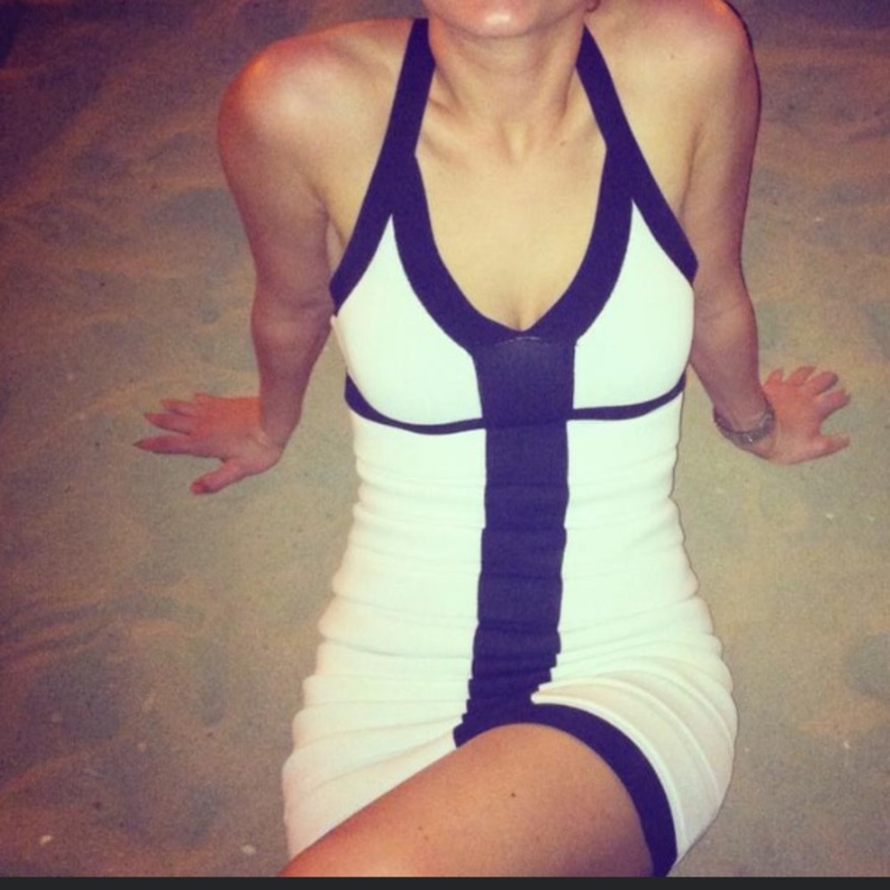 Black and white dress